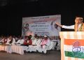 Congress central observer Ajoy Kumar addresses in a convention of Adivasi Congress on 11.04.22