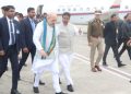 Union Home Minister Amit Shah arrives in Tripura to participate in Jan Biswas Yatra in Dharmanagar and Sabroom