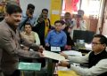 MLA Sudip Roy Barman filed his nomination to RO of 6 Agartala constituency cum addl. DM Tarit Kanti Chakma