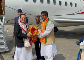 All India BJP President JP Nadda arrived at MBB Airport