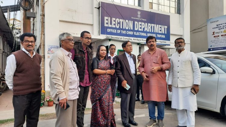 Left Front and Congress before Election Commission