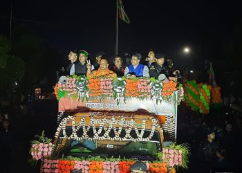 UP CM yogi Aditya nath holds rally to support CM Dr. Manik Saha