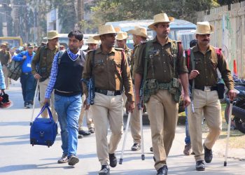 Security forces along with polling staff have left for the polling station