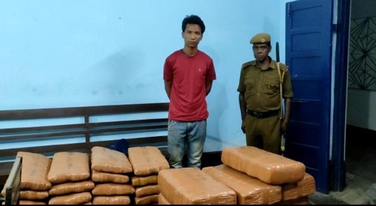 Driver arrested with the lorry carrying cannabis