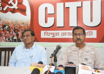 An important press conference organized by the Trade Union Center of India CITU Tripura State Committee