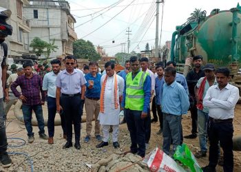 AMC Mayor Deepak Majumber visits Akhaura area