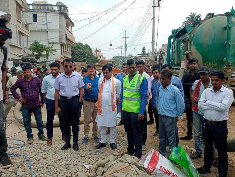 AMC Mayor Deepak Majumber visits Akhaura area