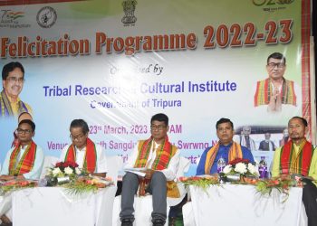 Minister of Tribal welfare Bikash Debbarma attend felicitation programme