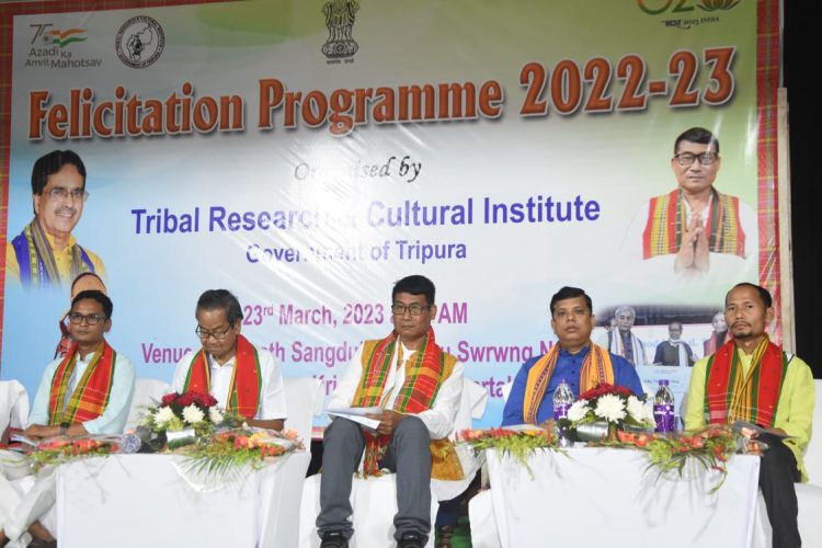 Minister of Tribal welfare Bikash Debbarma attend felicitation programme