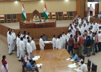Kakbarak language test to be written in a specific script, the Assembly adjourned for 10 minutes