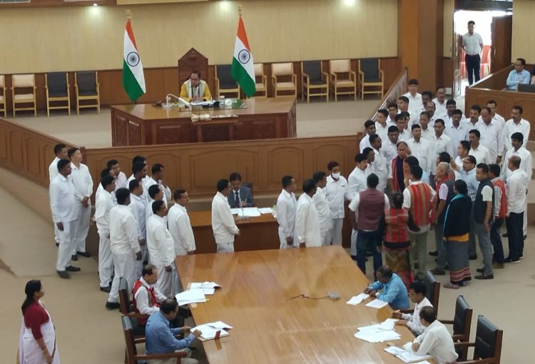 Kakbarak language test to be written in a specific script, the Assembly adjourned for 10 minutes