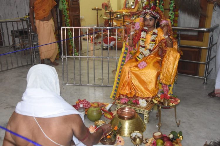 Kumari Puja performed on astomi of Basanti Puja