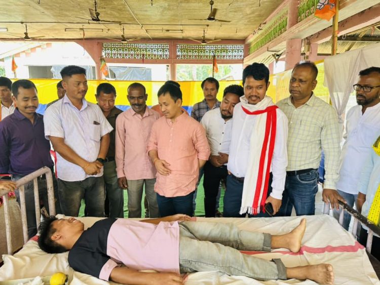 Blood donation camp organized by TCS officers in Gandachara