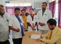The minister visited the health center