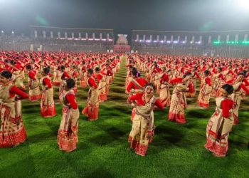 More than 11,000 dancers participated in the Mega Bihu event in Guwahati, Assam