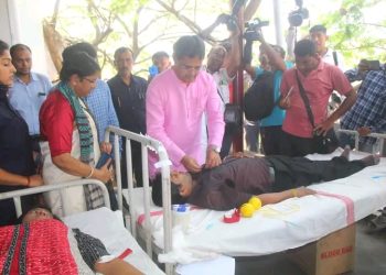 A blood donation camp was organized by Spandan Social Organization at Agartala Press Club on Saturday,