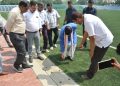 Sports Minister Tingku Roy Football Association members visited the Umakanta Maidan