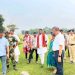 Kamalpur Indo-Bangla border market construction work TIDC chairman Nabadul Banik visited