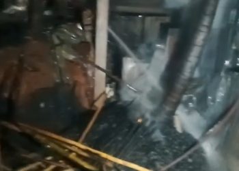 Decorator’s shop gutted by fire.