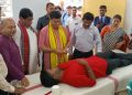 A blood donation camp was organized at the special camp of NSS unit