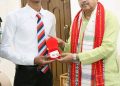 Partha Pratim Bhattacharjee, NCC Cadet from Tripura who got recommended by the Services Selection Board(SSB) to become an Officer in the Indian Army,  paid a courtesy visit at my office chamber today.