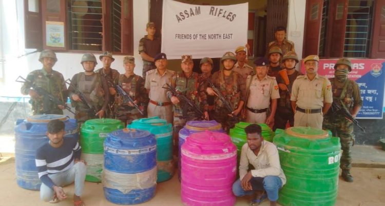 ASSAM RIFLES SEIZED 800 KGS MARIJUANA (GANJA) WORTH RS 2.4 CRORES IN HEZAMARA, TRIPURA