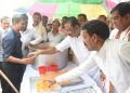 The state BJP president distributes energy drink