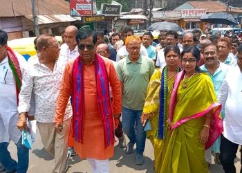 Mayor Deepak Majumdar of Agartala Municipal Corporation visited GB area on Friday 5th May