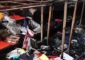 Ten shops in Madhupur Bazar were completely destroyed in a terrible fire on Friday morning