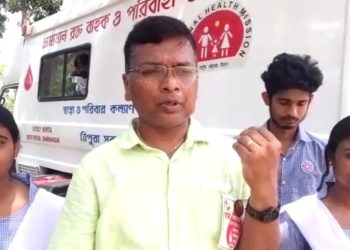 The blood donation camp was organized by NSS Unit of Chandrapur Govt H.S School of North District.