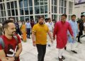 Tripura students studying in Manipur returned to the state from Manipur on Saturday midnight .