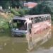Sherwali bus from Guwahati to Agartala was hit by an accident in Karamchara area on Monday