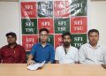 A press conference was organized at Chhatrajub Bhavan on Wednesday by the Students Federation of India