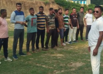 Debdaru Police Officials Conducted Friendly Cricket Match.