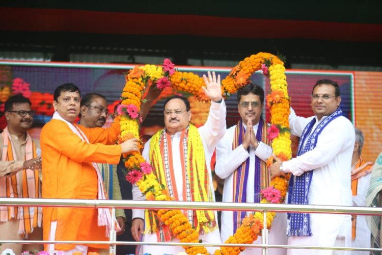 Nadda praises CM Dr Saha for his work toward people of Tripura  CM hails PM Modi’s leadership for India’s transformative progress, and welfare