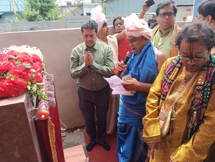 The Chief Minister laid the foundation stone of Sri Sri Radha Madan Mohan Jio Mandir