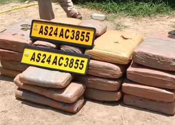 Smuggling cannabis in a novel way by putting fake number plates!