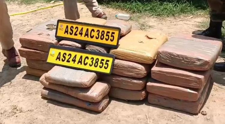 Smuggling cannabis in a novel way by putting fake number plates!