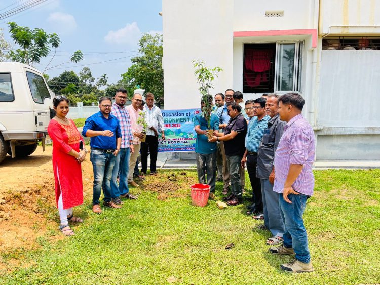 Tree plantation program by ATGDA at North District Hospital premises on the occasion of World Environment Day.