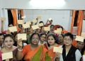 9Post card distribution program was held by 9th Banmalipur Mahila Morcha
