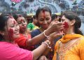 On the occasion of Ambubachi, a large crowd of devotees was seen at Lakshminarayan temple