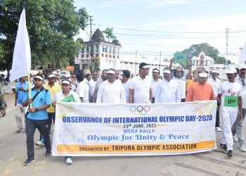 A rally was organized under the initiative of Tripura Olympic Association