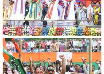 On the occasion of the Prime Minister’s 9th anniversary, a huge public meeting was organized in Shantirbazar in the presence of J.P. Nadda.