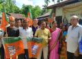 12 voters in 2 families in Nadu Nath’s residence in Rabindranagar area left CPI-M and joined ruling party BJP.