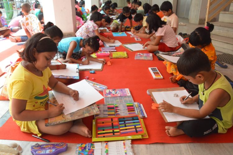 A drawing competition was organized at Sukanta Academy,