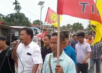 Tipra Motha Organized Protest Rally In Ampi. 