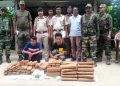Ambassa police arrested two people with dried cannabis