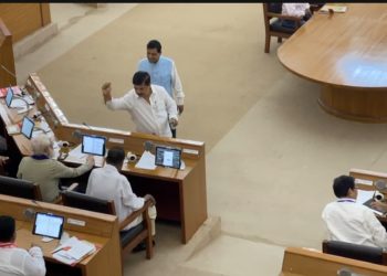 MLA sanctified the Assembly by sprinkling Ganga water