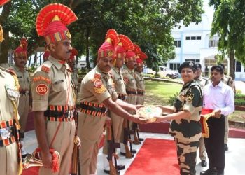 ADG OF BSF INSPECTED THE STATUS OF  TRIPURA FRONTIER.   