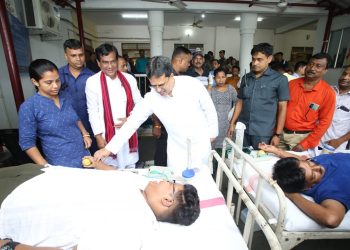 Blood donation organized by Tripura Journalists Association